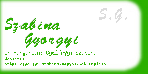 szabina gyorgyi business card